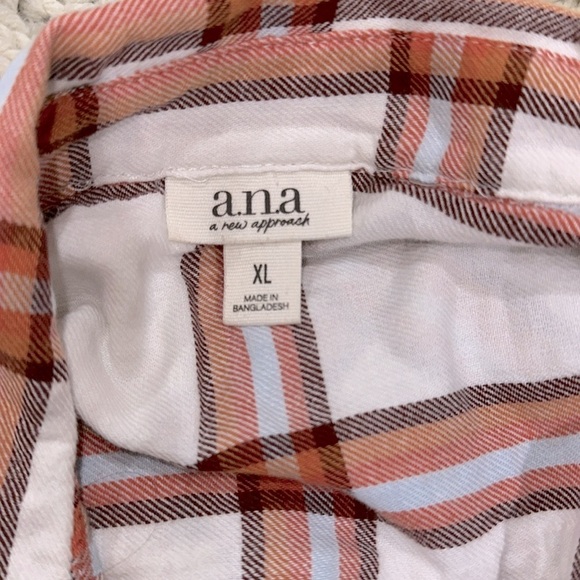 A.n.a plaid button down shirt size XLarge - Picture 6 of 7